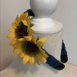 🍋Sunflower & Denim Hairband